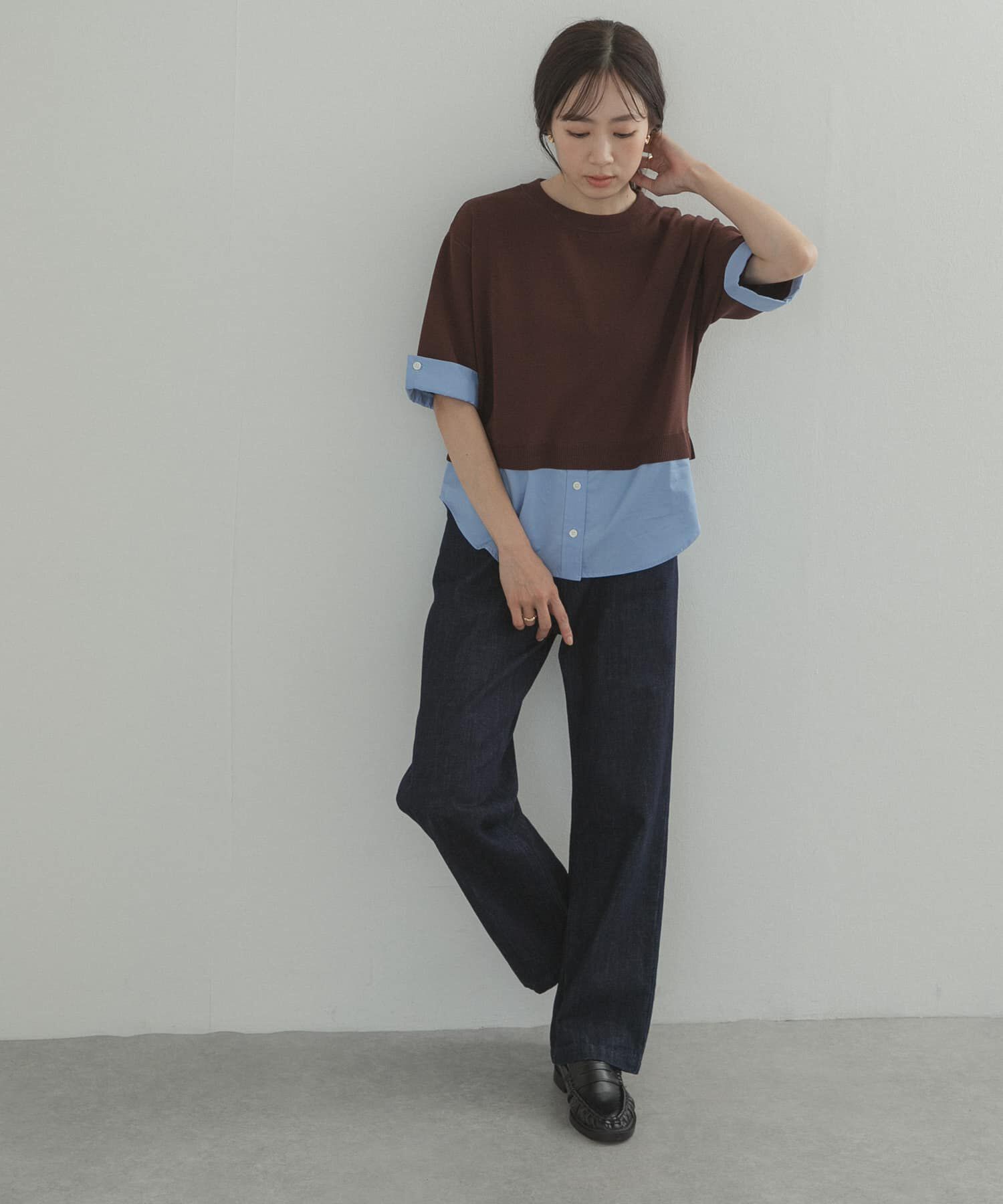 URBAN RESEARCH DOORS「デニムワイドパンツ」|デニム|