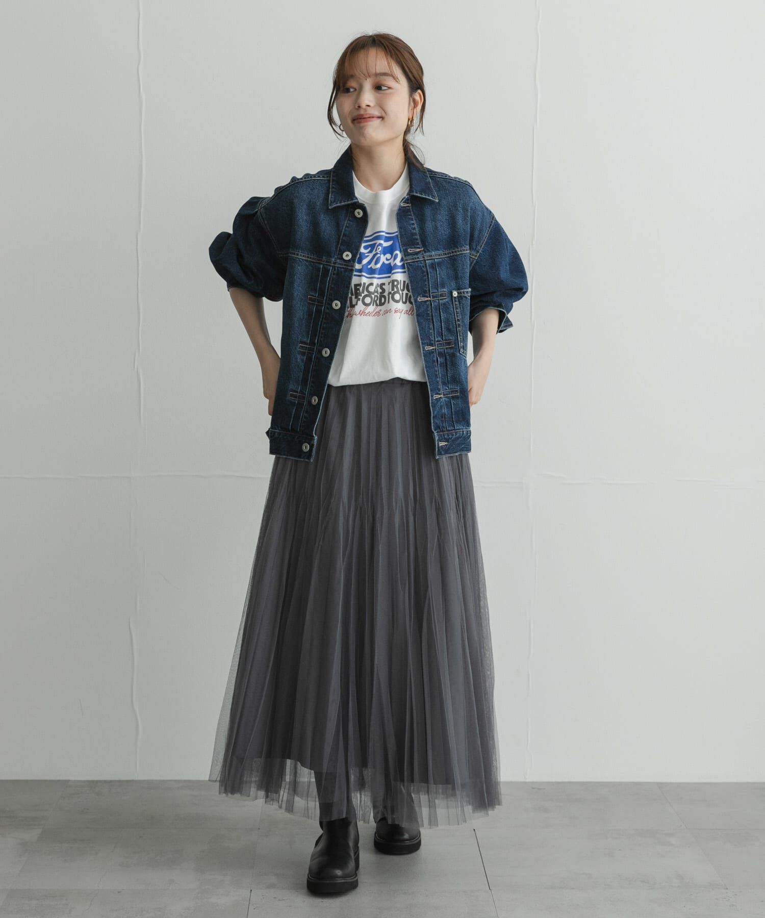 Sonny Label 「『WEB限定』チュールプリーツイージースカート」|スカート|