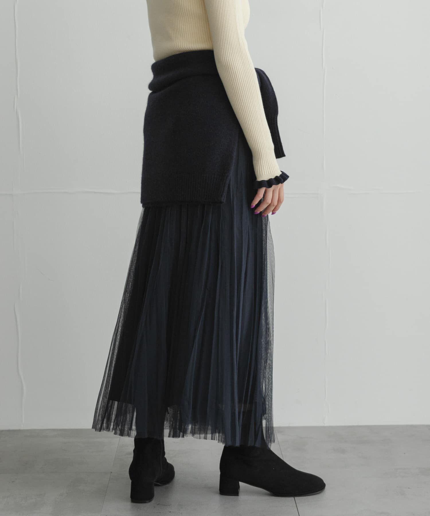 Sonny Label 「『WEB限定』チュールプリーツイージースカート」|スカート|