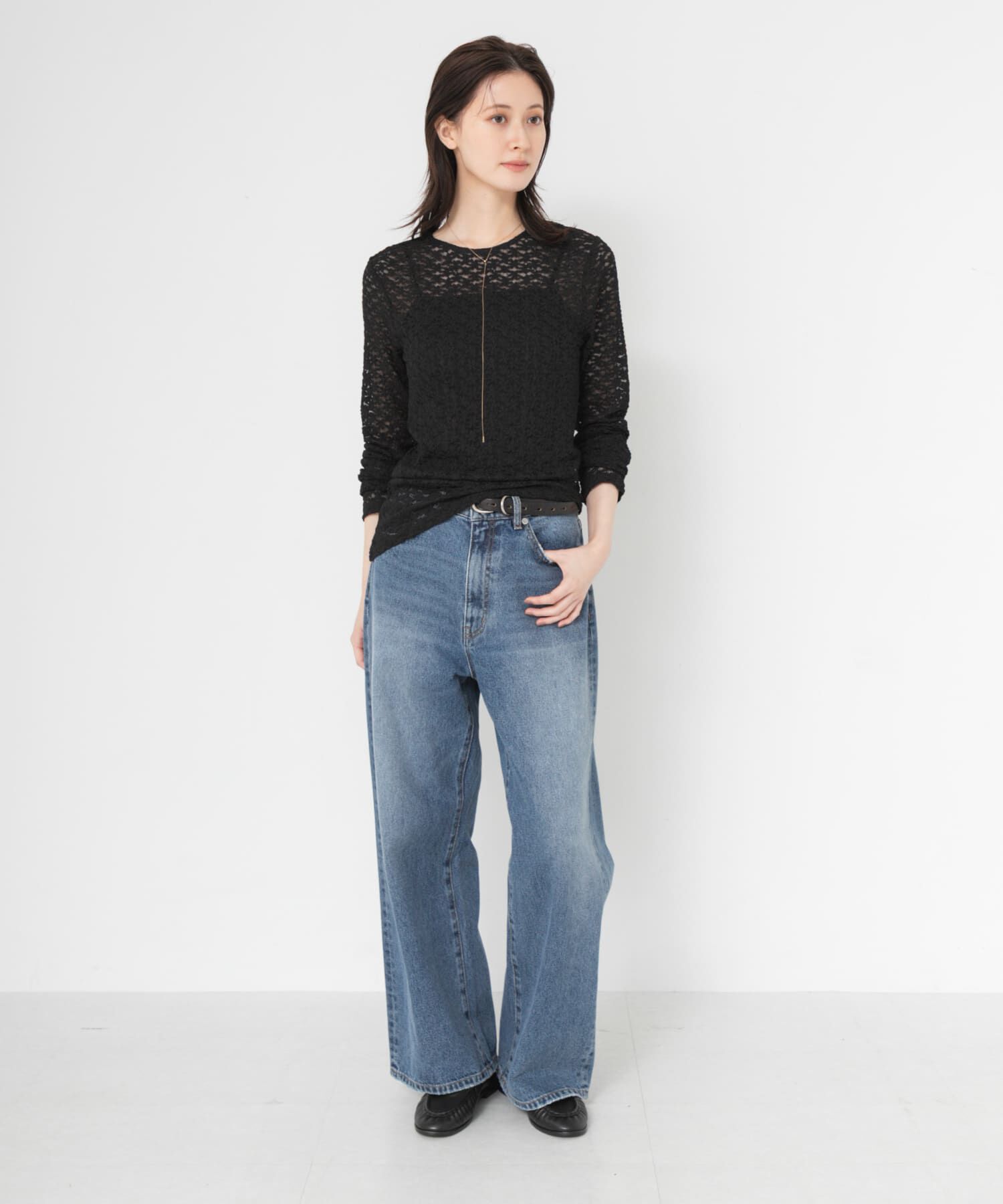URBAN RESEARCH「ストレッチレースカットソー」|Tシャツ・カットソー|