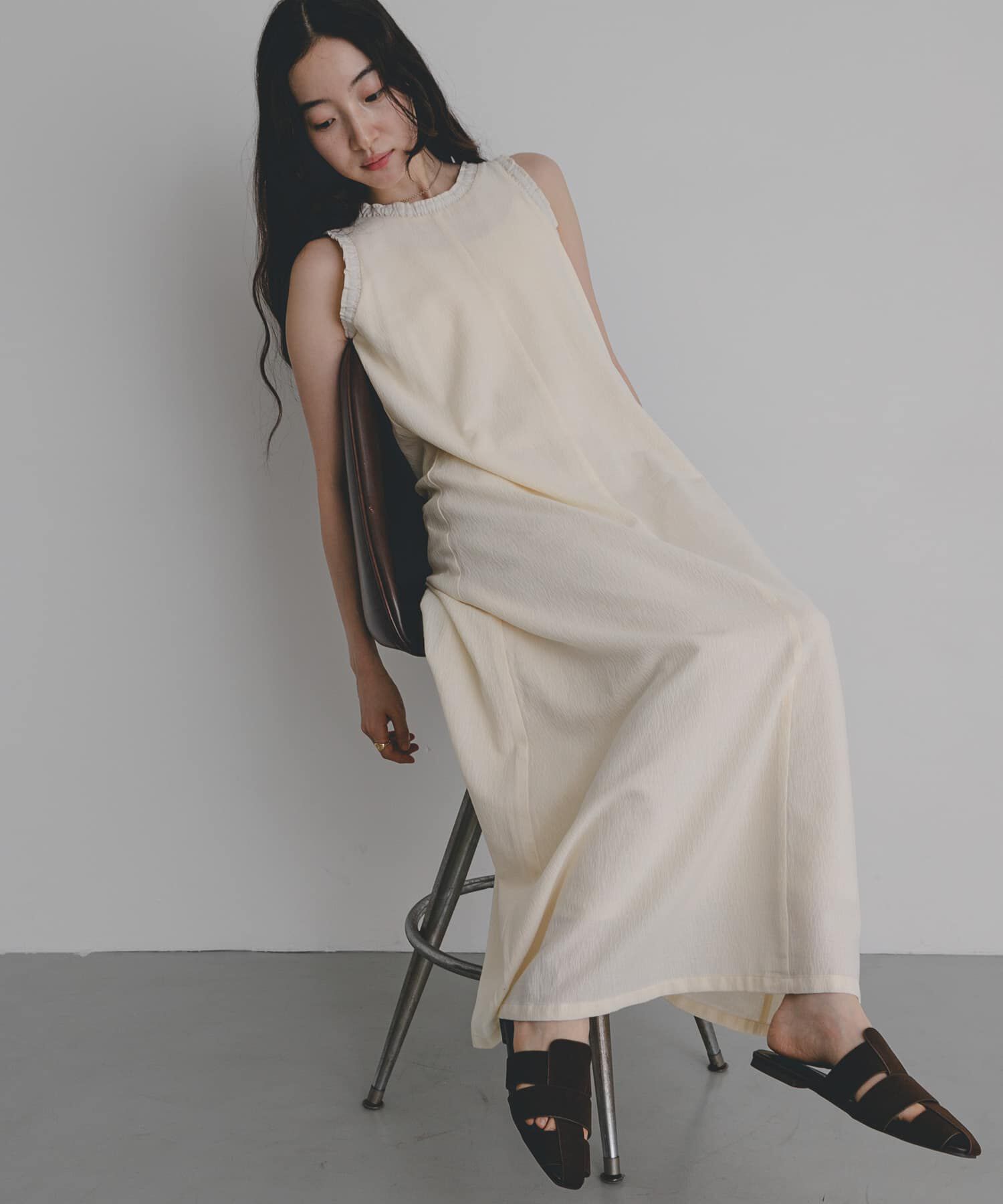 SENSE OF PLACE by URBAN RESEARCH「ギャザーネックアメスリワンピース」|ワンピース|