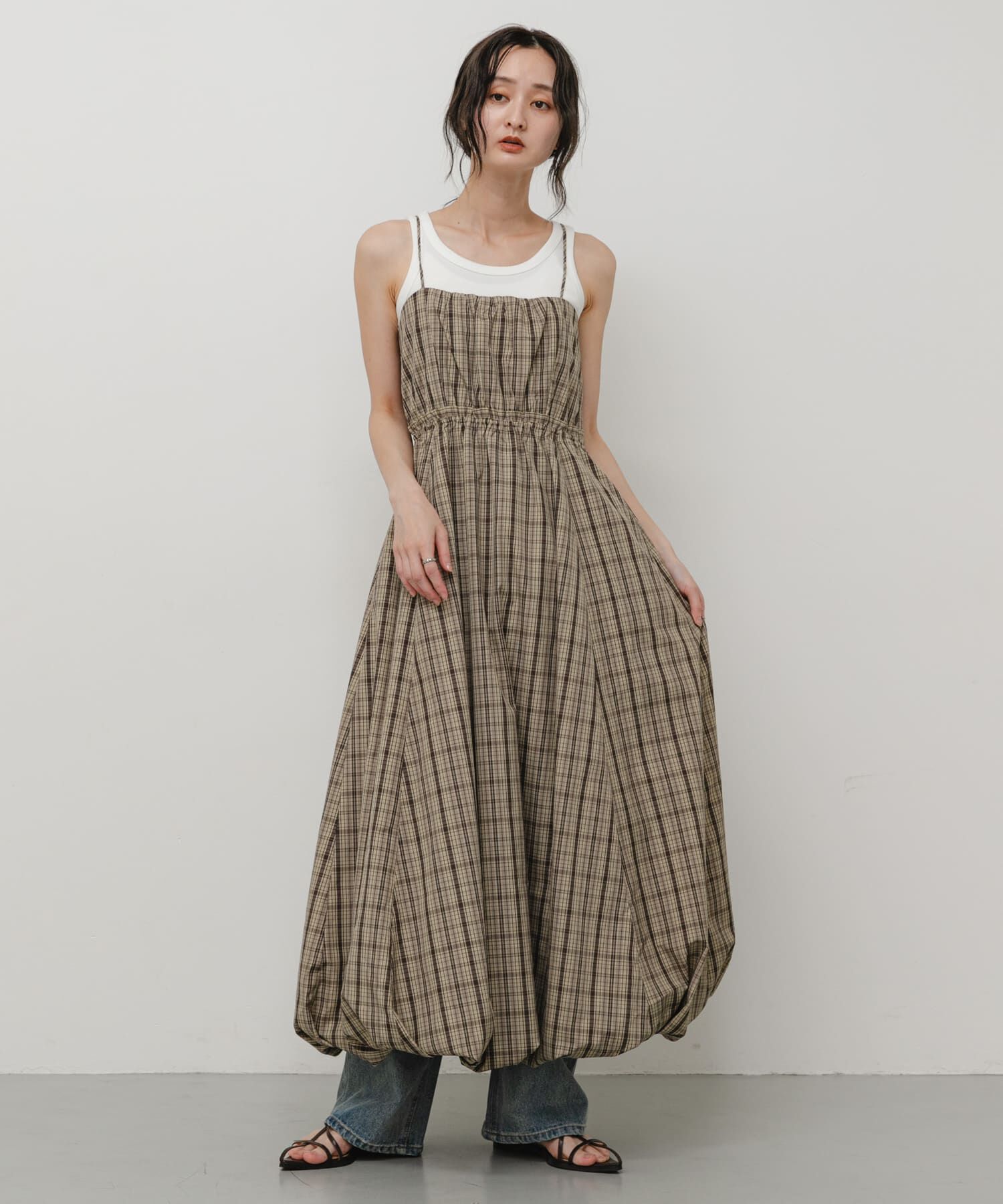 SENSE OF PLACE by URBAN RESEARCH「バルーンキャミワンピース」|ワンピース|