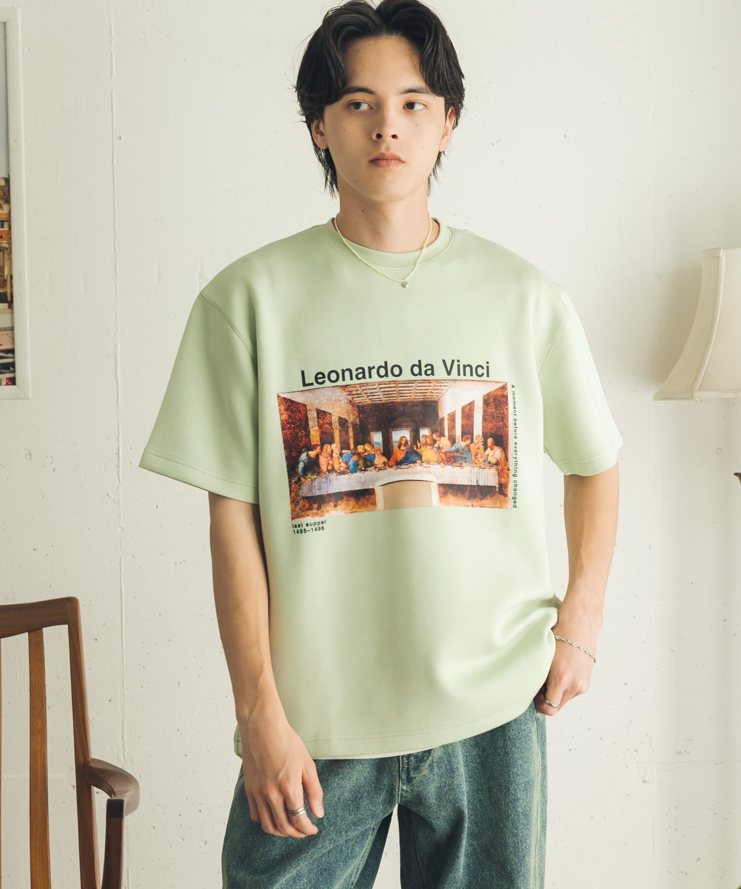 SENSE OF PLACE by URBAN RESEARCH「『別注』『イージーケア/吸水速乾/接触冷感』ART T-SHIRTS A(davinci)」|Tシャツ・カットソー|
