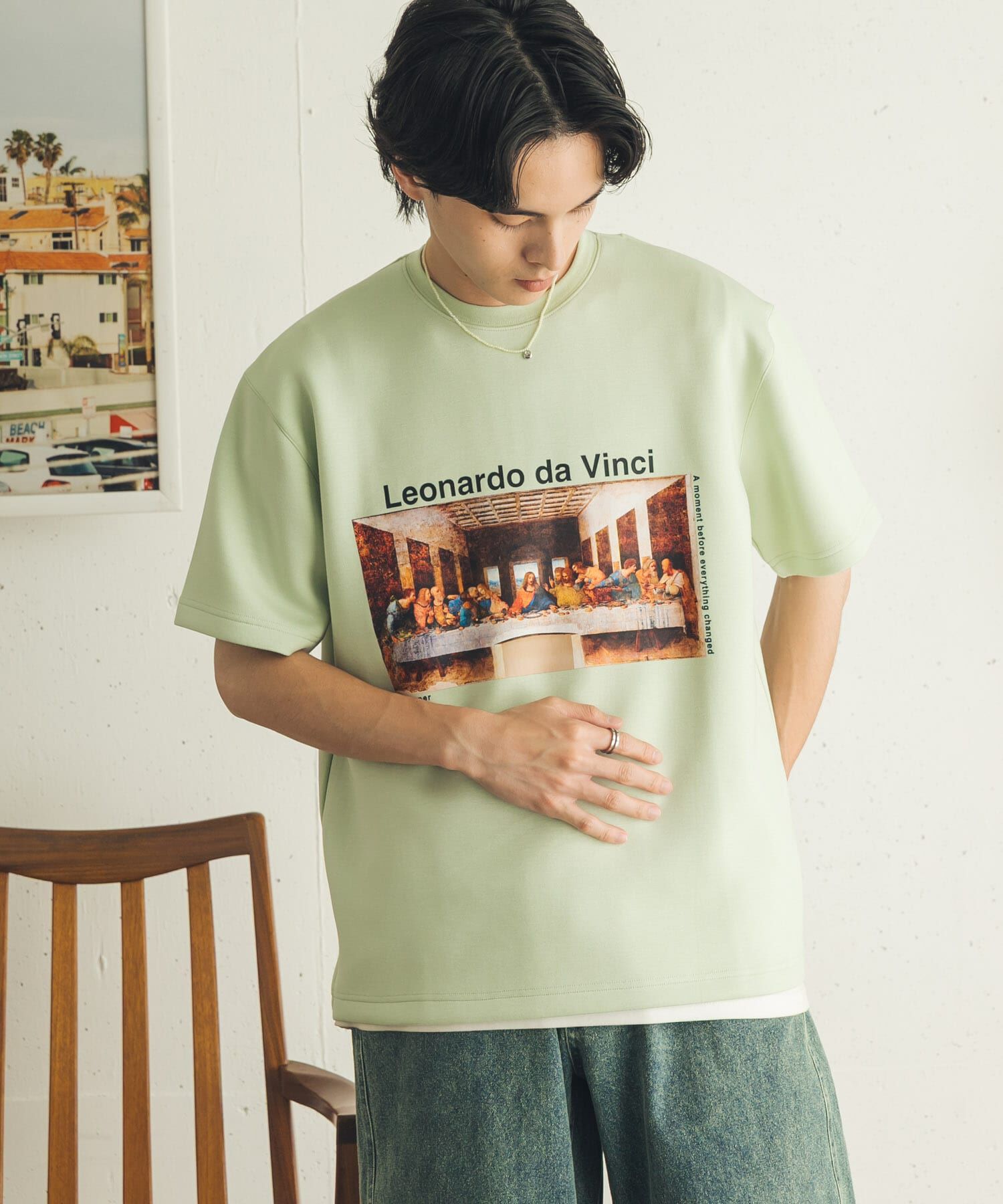 SENSE OF PLACE by URBAN RESEARCH「『別注』『イージーケア/吸水速乾/接触冷感』ART T-SHIRTS A(davinci)」|Tシャツ・カットソー|