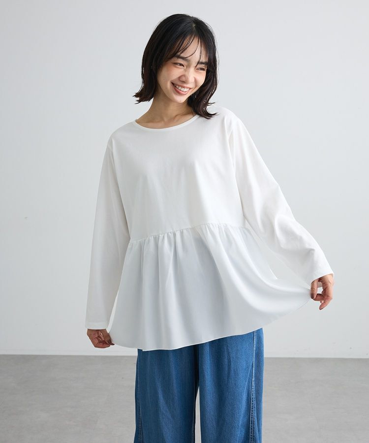 Green Parks「【WEB限定】裾フレアホワイトインナーⅡ」|Tシャツ・カットソー|