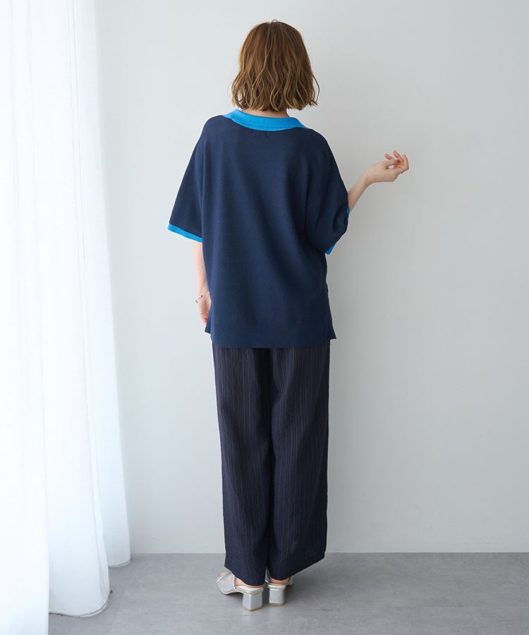 YECCA VECCA「【セットアップ可能】ストライプ柄ワイドパンツ」|その他|