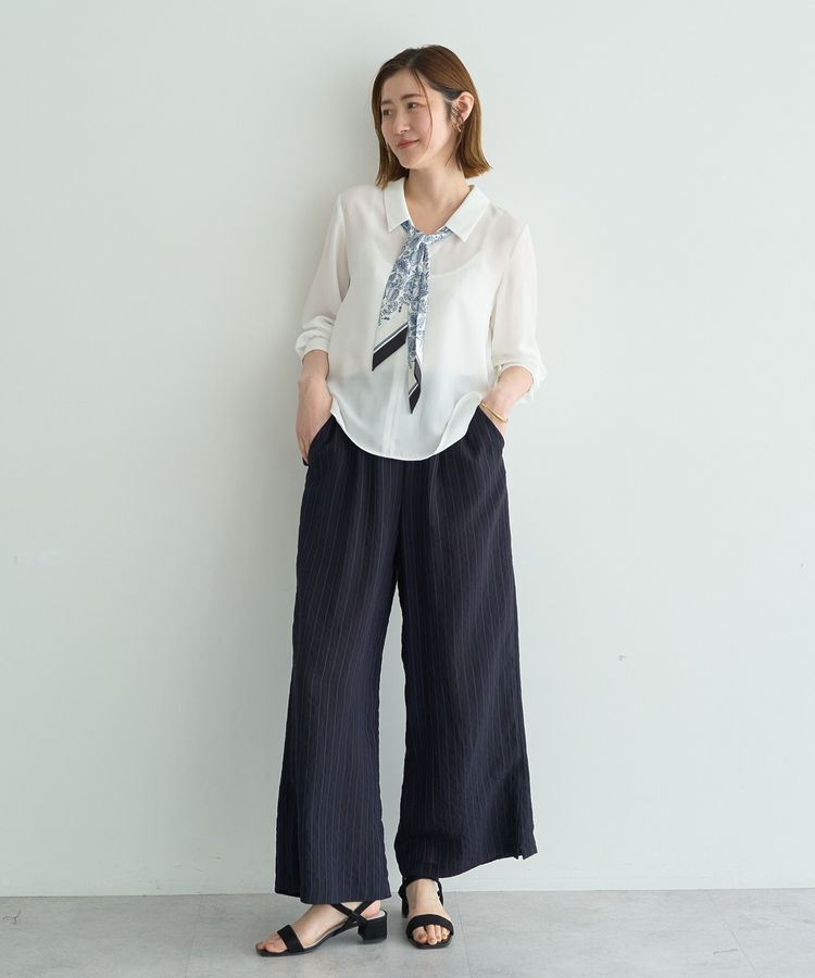 YECCA VECCA「【セットアップ可能】ストライプ柄ワイドパンツ」|その他|