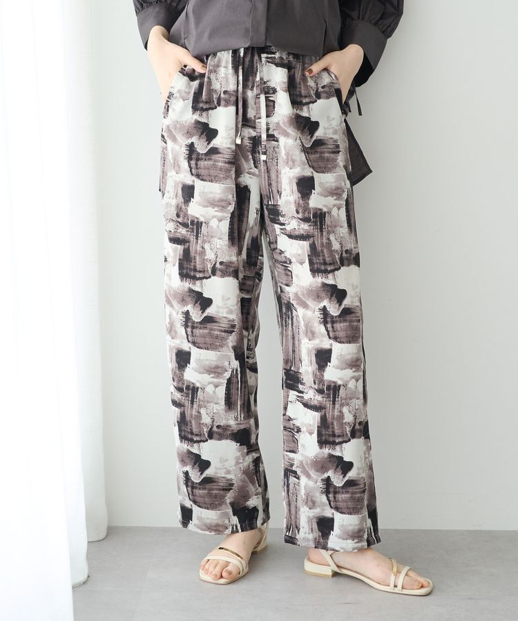 YECCA VECCA「アブストラクト柄ワイドパンツ」|その他|Gray