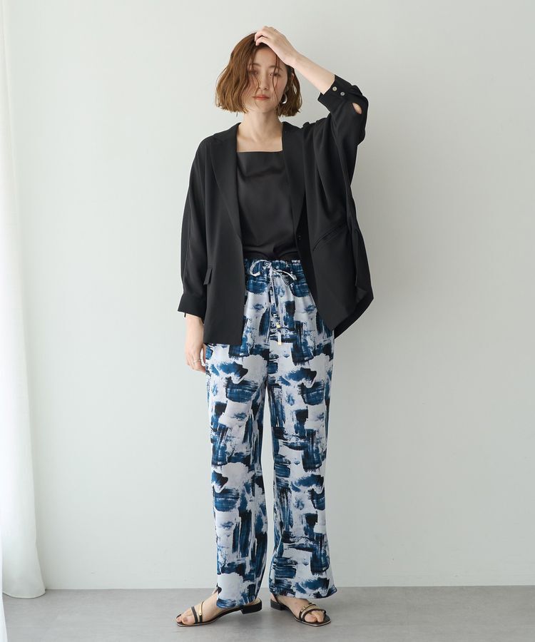 YECCA VECCA「アブストラクト柄ワイドパンツ」|その他|