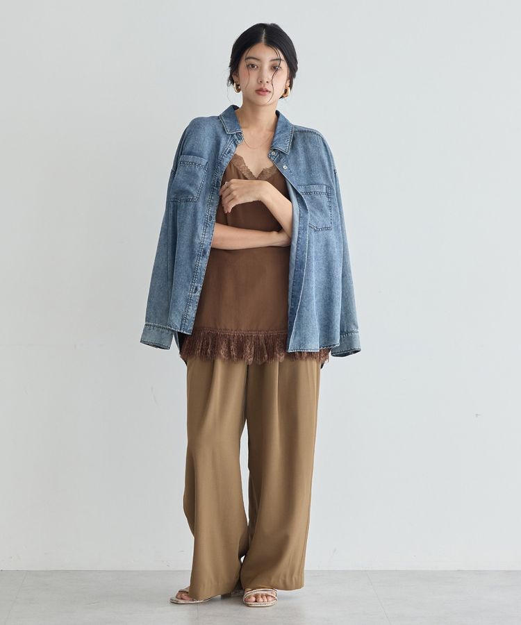 YECCA VECCA「サイドラインイージーワイドパンツ」|その他|