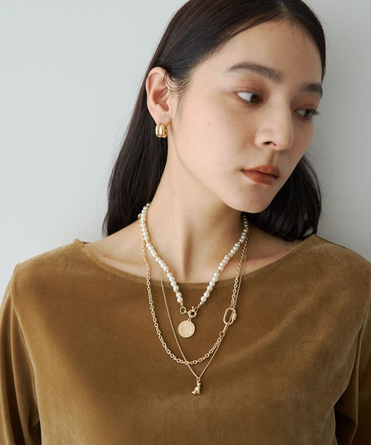 YECCA VECCA「【2本セット】モチーフ3連ネックレス」|ネックレス|