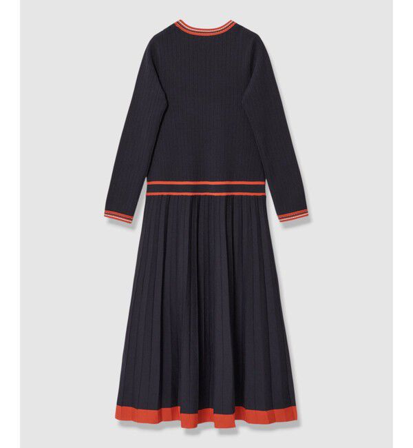allureville「【Oggi.jp掲載】ラインアクセントプリーツニットワンピース」|ワンピース|