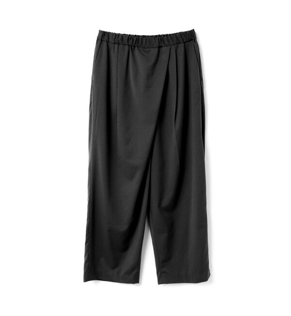 mizuiro ind「mizuiro ind ラップライクワイドパンツ」|その他|ブラック