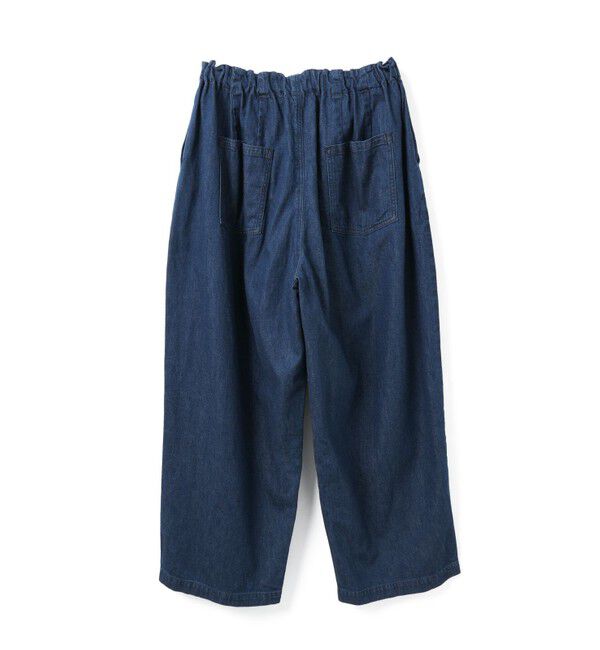mizuiro ind「mizuiro ind デニムタックワイドパンツ」|デニム|