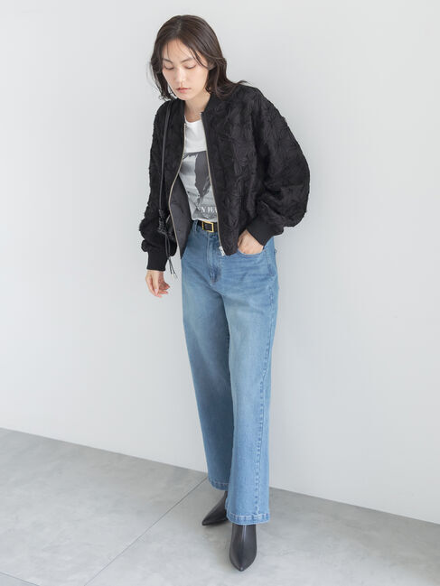 Te chichi「ミッドライズストレートワイドデニムパンツ」|その他|