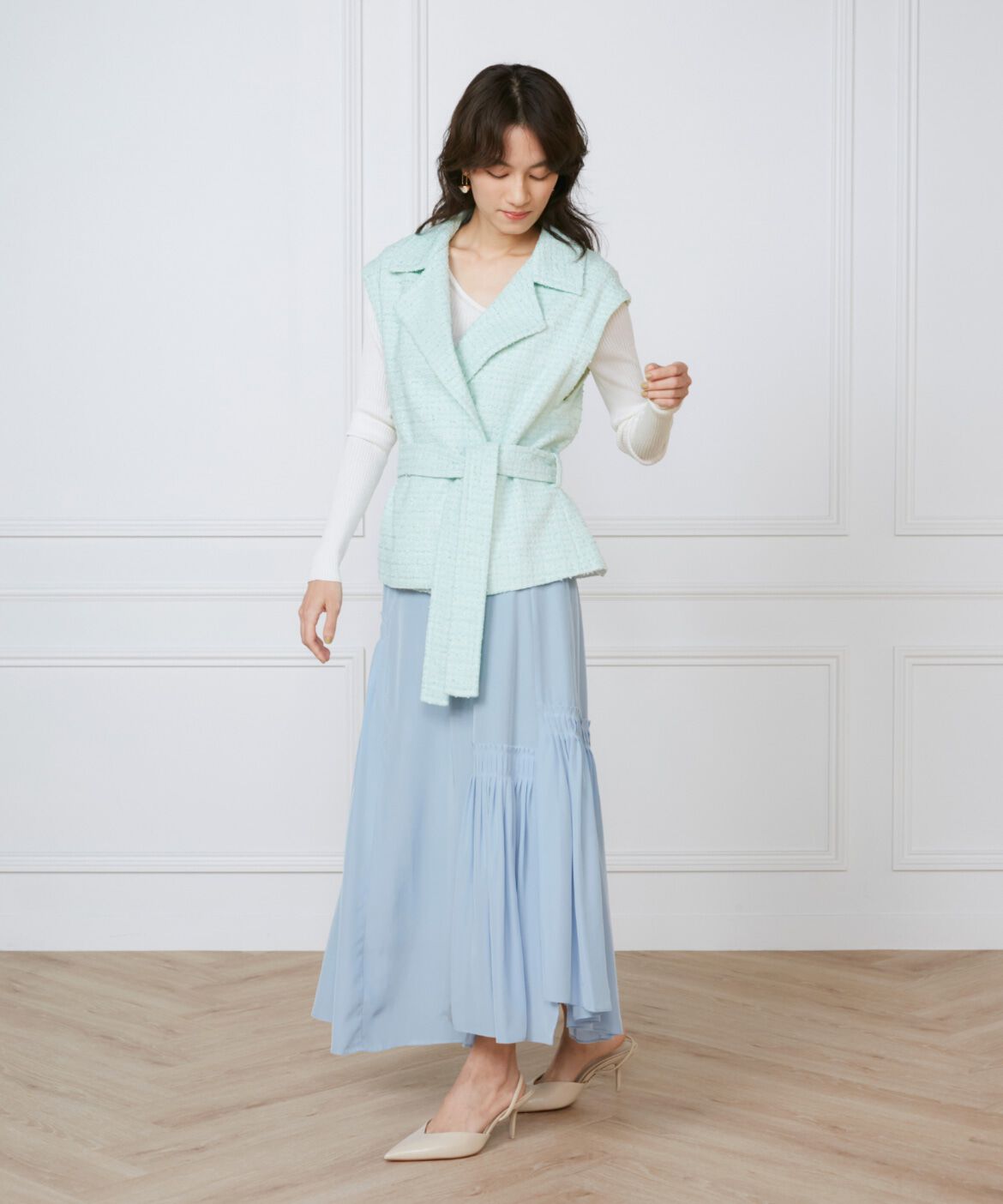 INED「ツイードショートコート《la veille by SUPERIOR CLOSET》」|ピーコート|