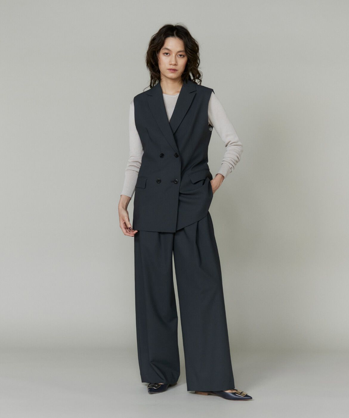 la veille by SUPERIOR CLOSET「ダブルブレストジレ」|ダウンベスト・ベスト|