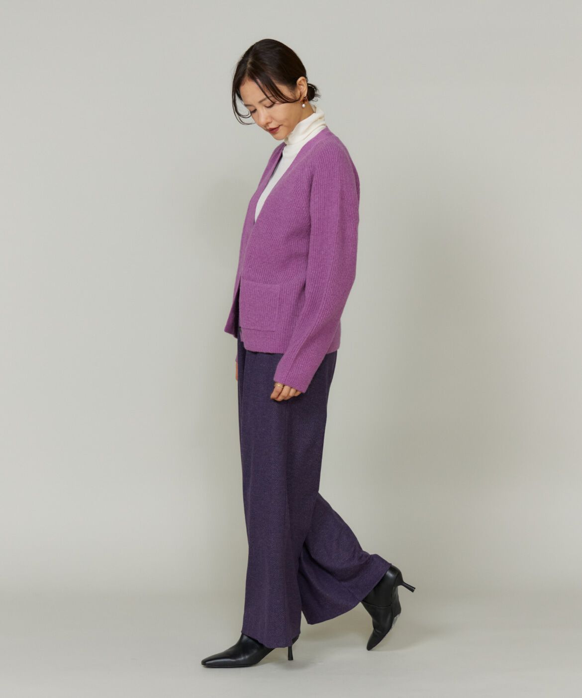 Le Souk「ヘリンボーンストレートワイドパンツ」|その他|