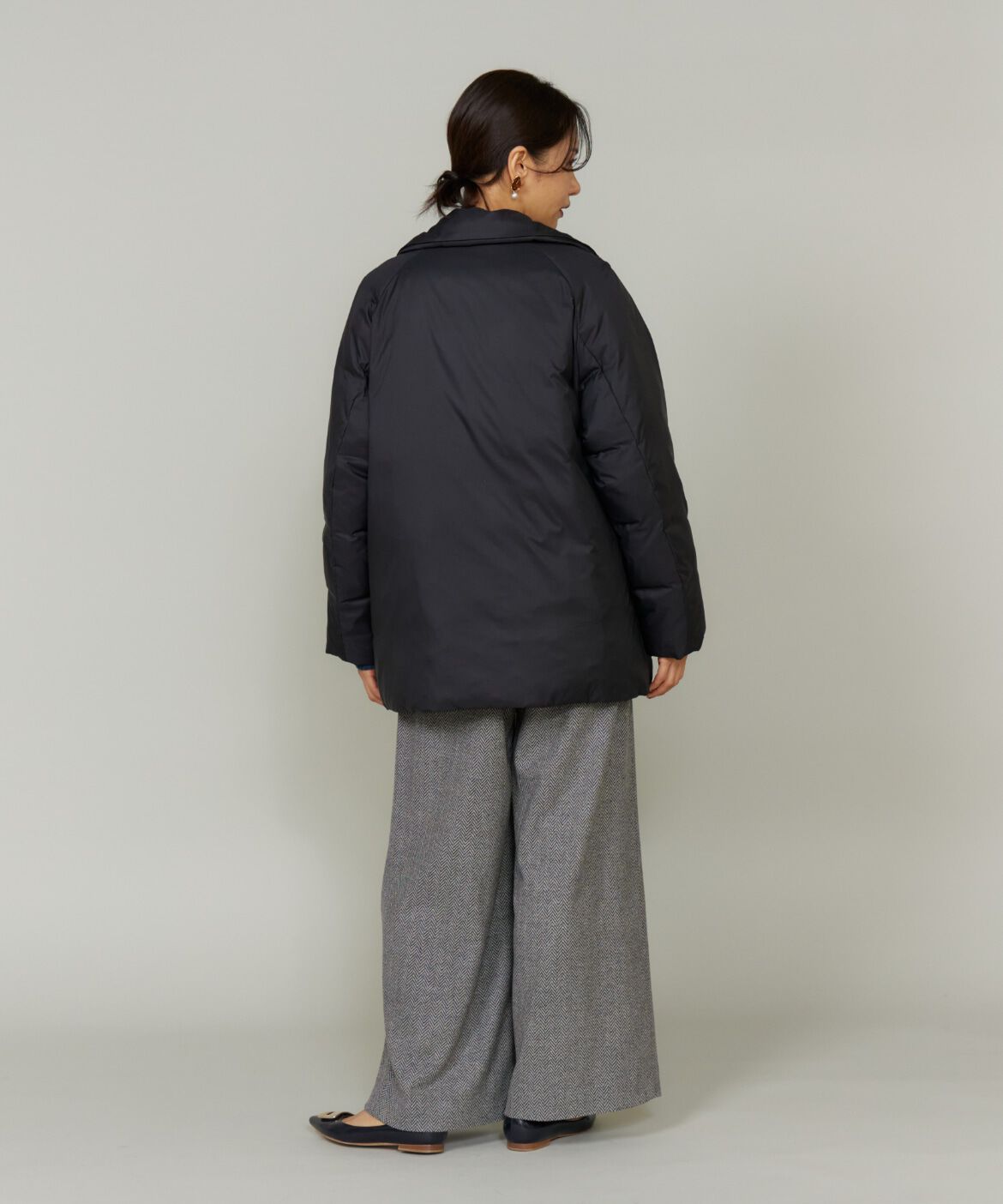 Le Souk「ヘリンボーンストレートワイドパンツ」|その他|