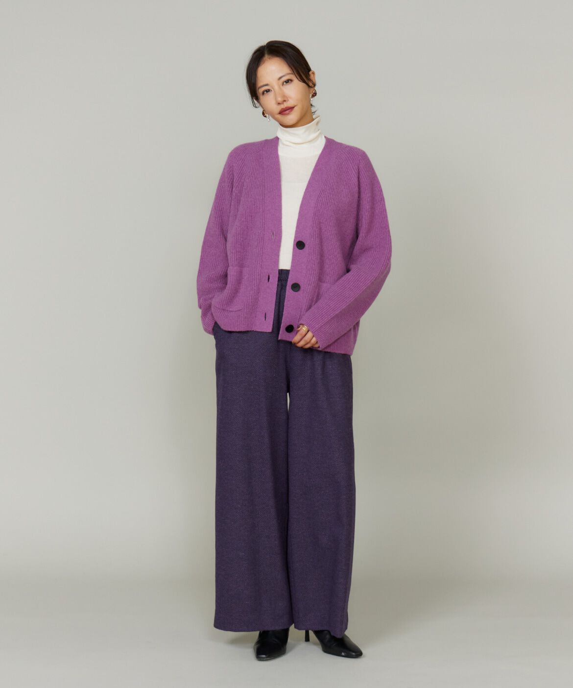 Le Souk「ヘリンボーンストレートワイドパンツ」|その他|