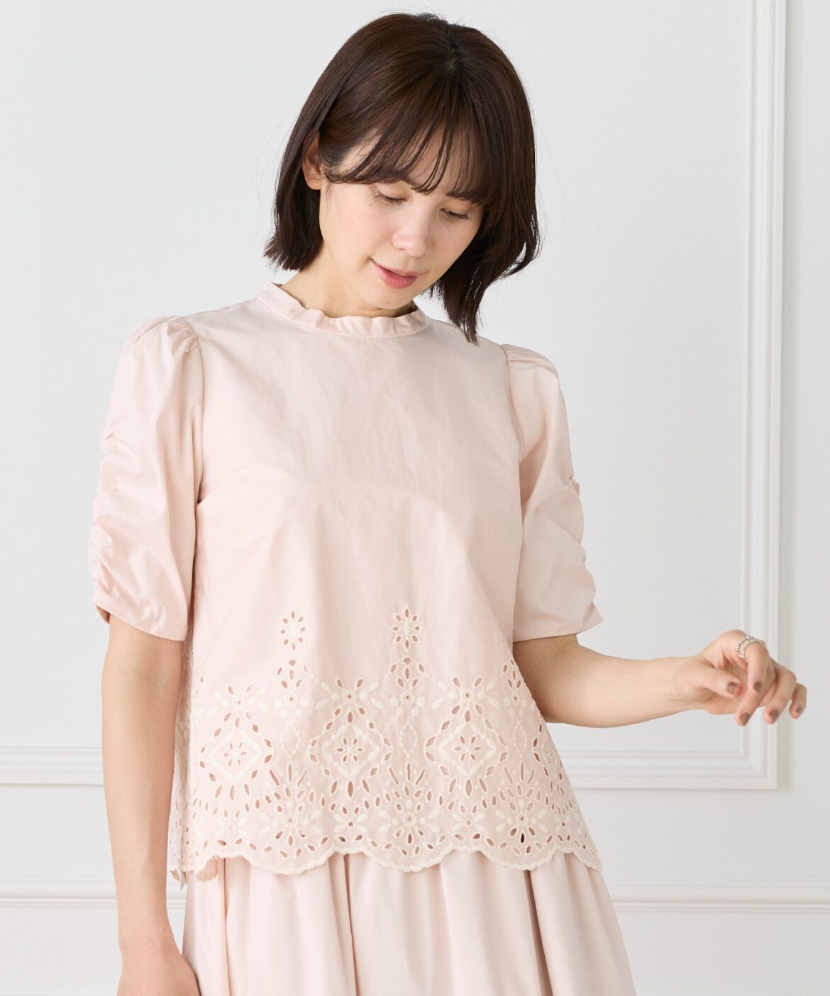 Maglie le cassetto「《大きいｻｲｽﾞ》ﾗｯｼｭｶﾞｰﾄﾞﾚｰｽﾌﾞﾗｳｽ 《M Maglie le casset」|シャツ・ブラウス|