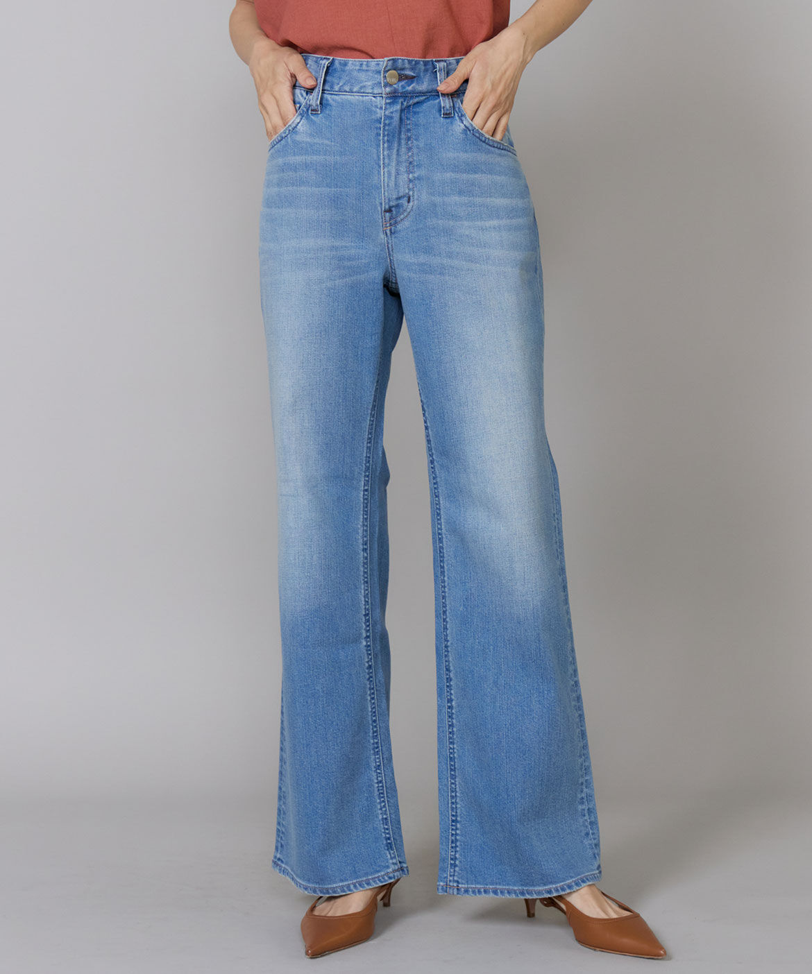 INED「《INED別注》フレアデニム《Healthy DENIM》」|デニム|サックス3