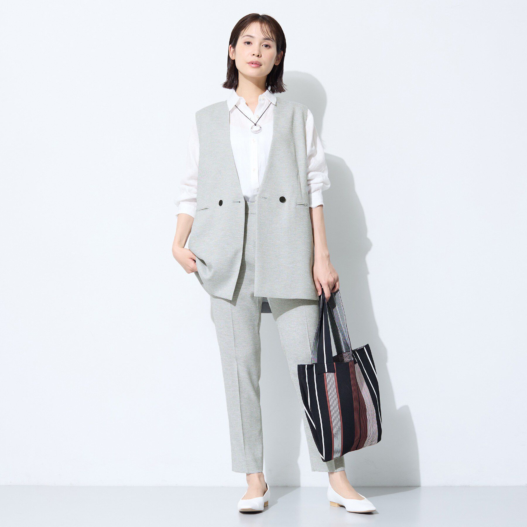INDIVI「【SETUP可能／快適／シワになりにくい】リネンライクテーパードパンツ」|その他|