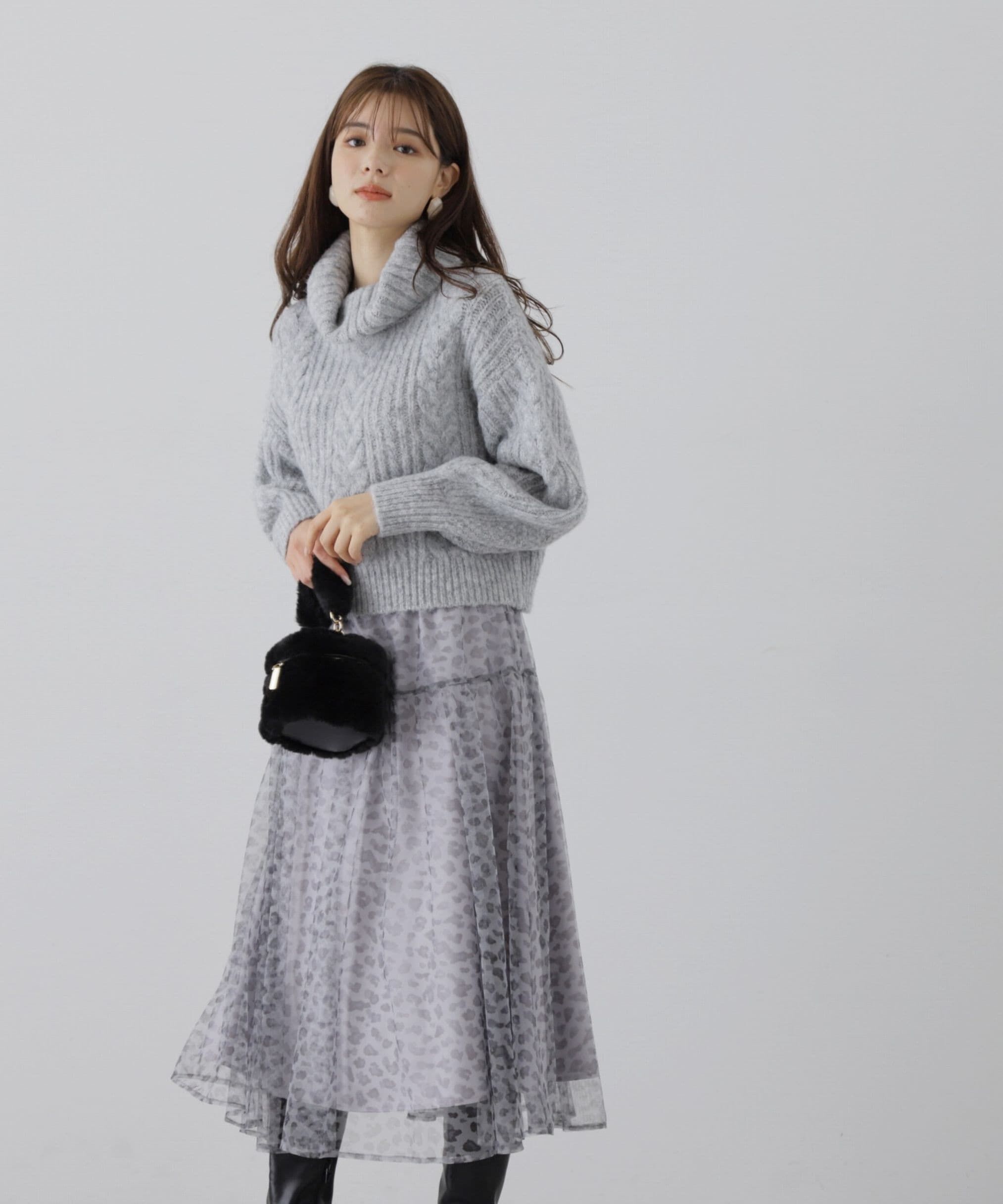 PROPORTION BODY DRESSING「チュールレオパードスカート」|スカート|