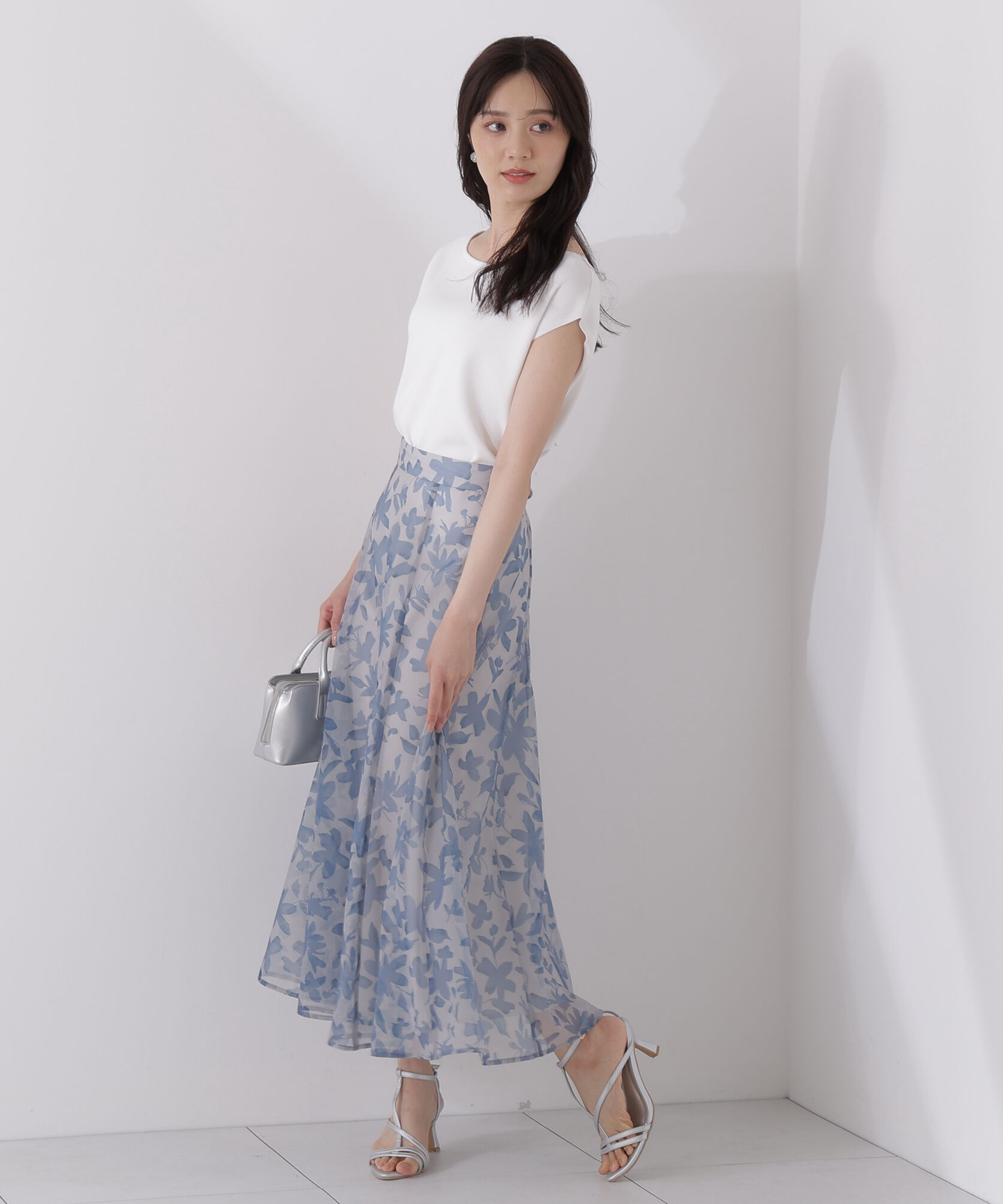 PROPORTION BODY DRESSING「＜ウォッシャブル＞ペイントフラワースカート」|スカート|