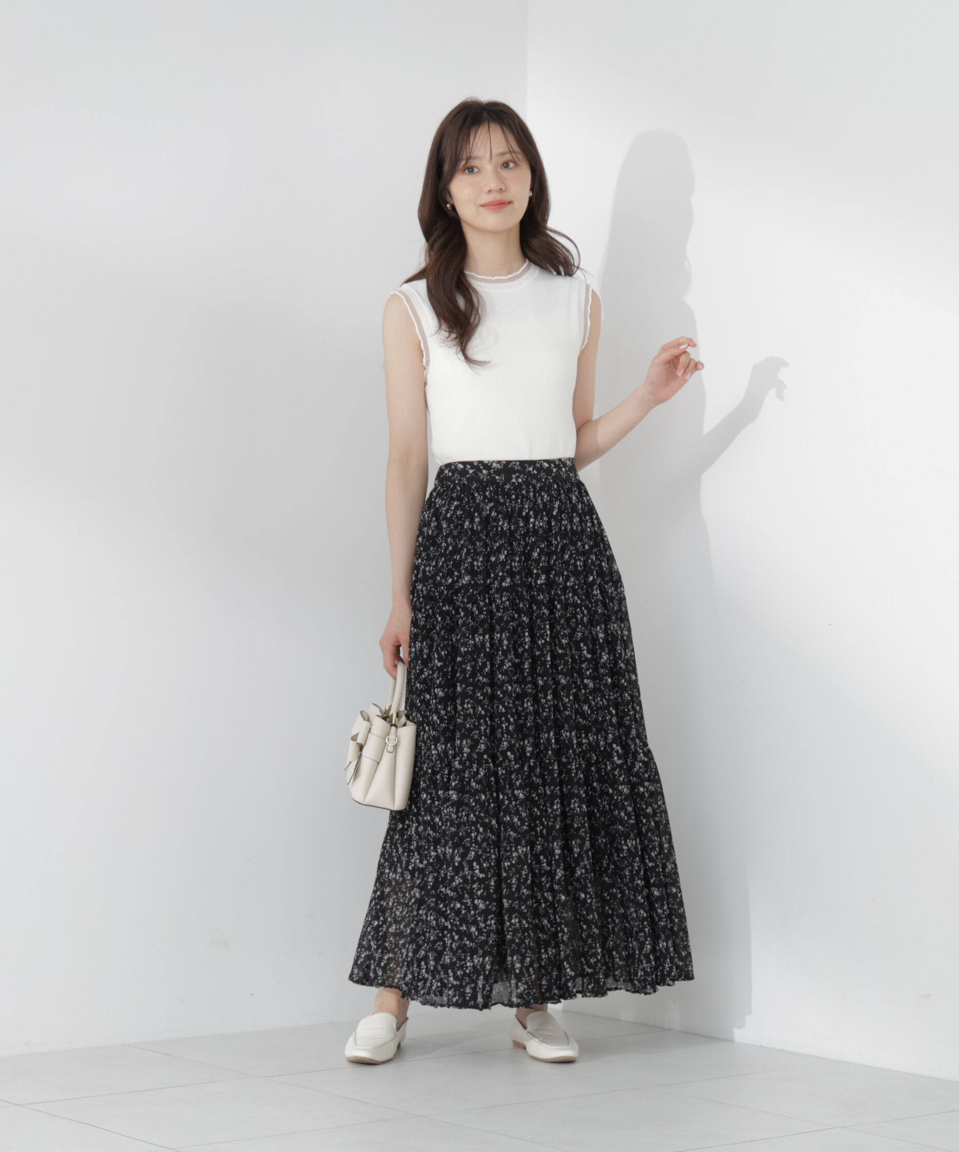 PROPORTION BODY DRESSING「小花プリーツロングスカート26SS」|スカート|
