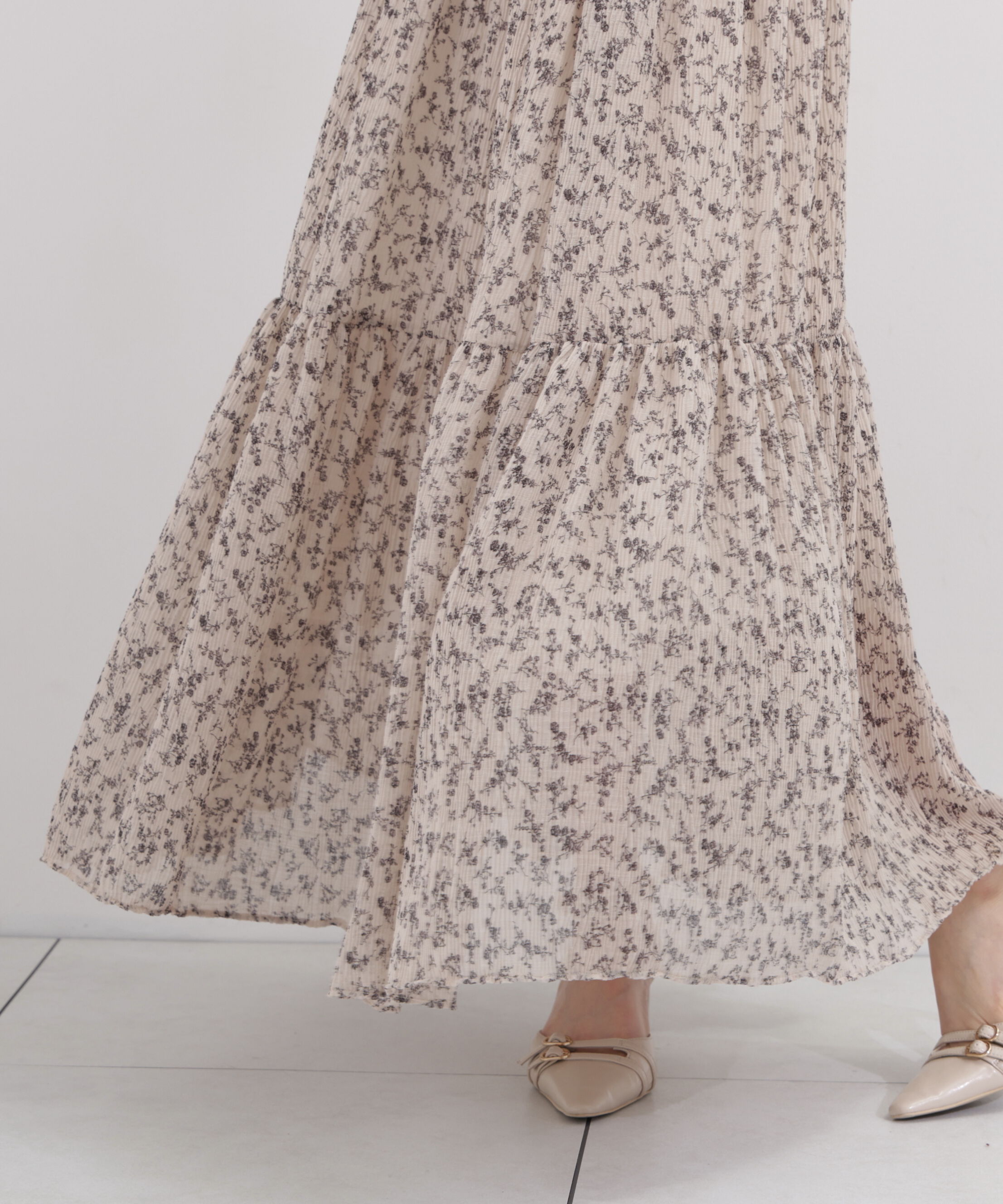 PROPORTION BODY DRESSING「小花プリーツロングスカート26SS」|スカート|