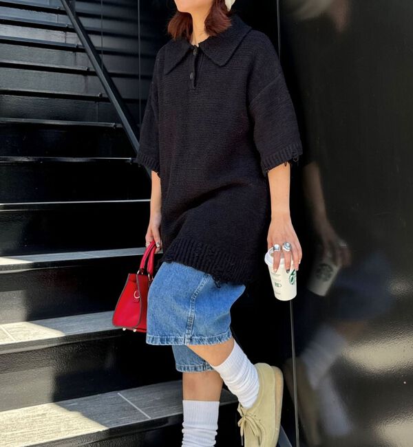 archives「＜Ｌｔｄ＞　ＯＶＥＲ　ＫＮＩＴ　ＯＮＥ－ＰＩＥＣＥ」|チュニック|BLACK