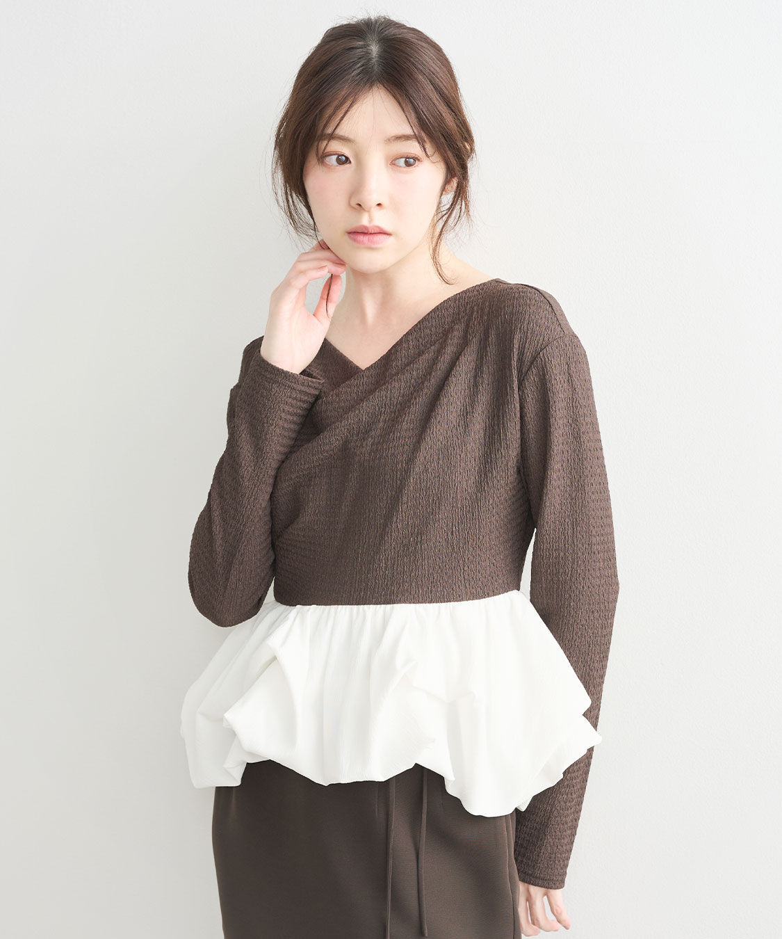 COCO DEAL「バブルヘムペプラムトップス」|Tシャツ・カットソー|