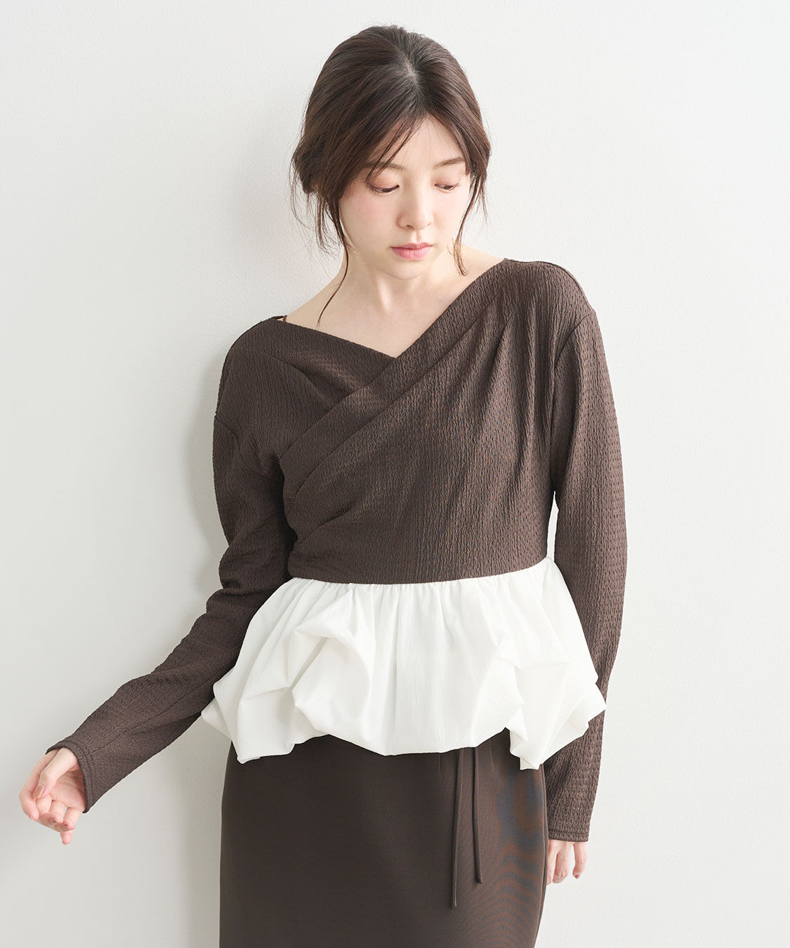 COCO DEAL「バブルヘムペプラムトップス」|Tシャツ・カットソー|