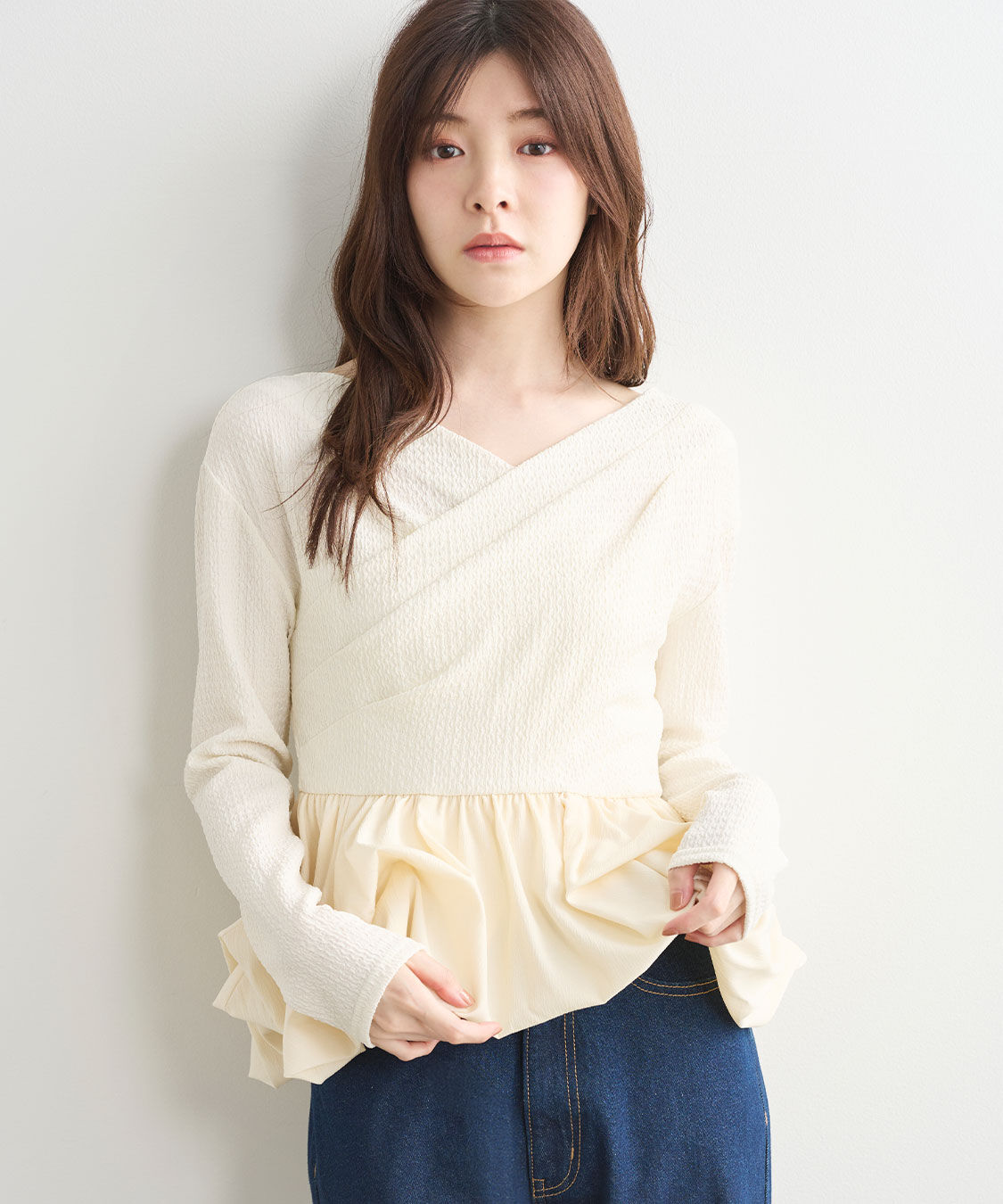 COCO DEAL「バブルヘムペプラムトップス」|Tシャツ・カットソー|