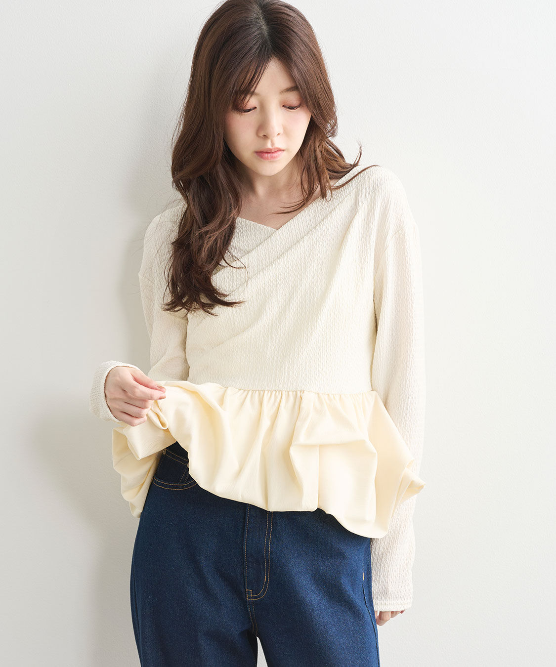 COCO DEAL「バブルヘムペプラムトップス」|Tシャツ・カットソー|