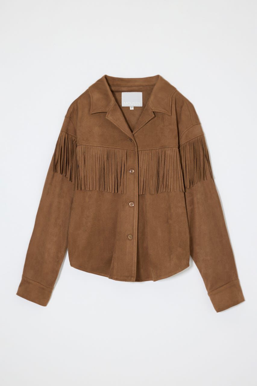 MOUSSY「F/SUEDE FRINGE シャツ」|シャツ・ブラウス|