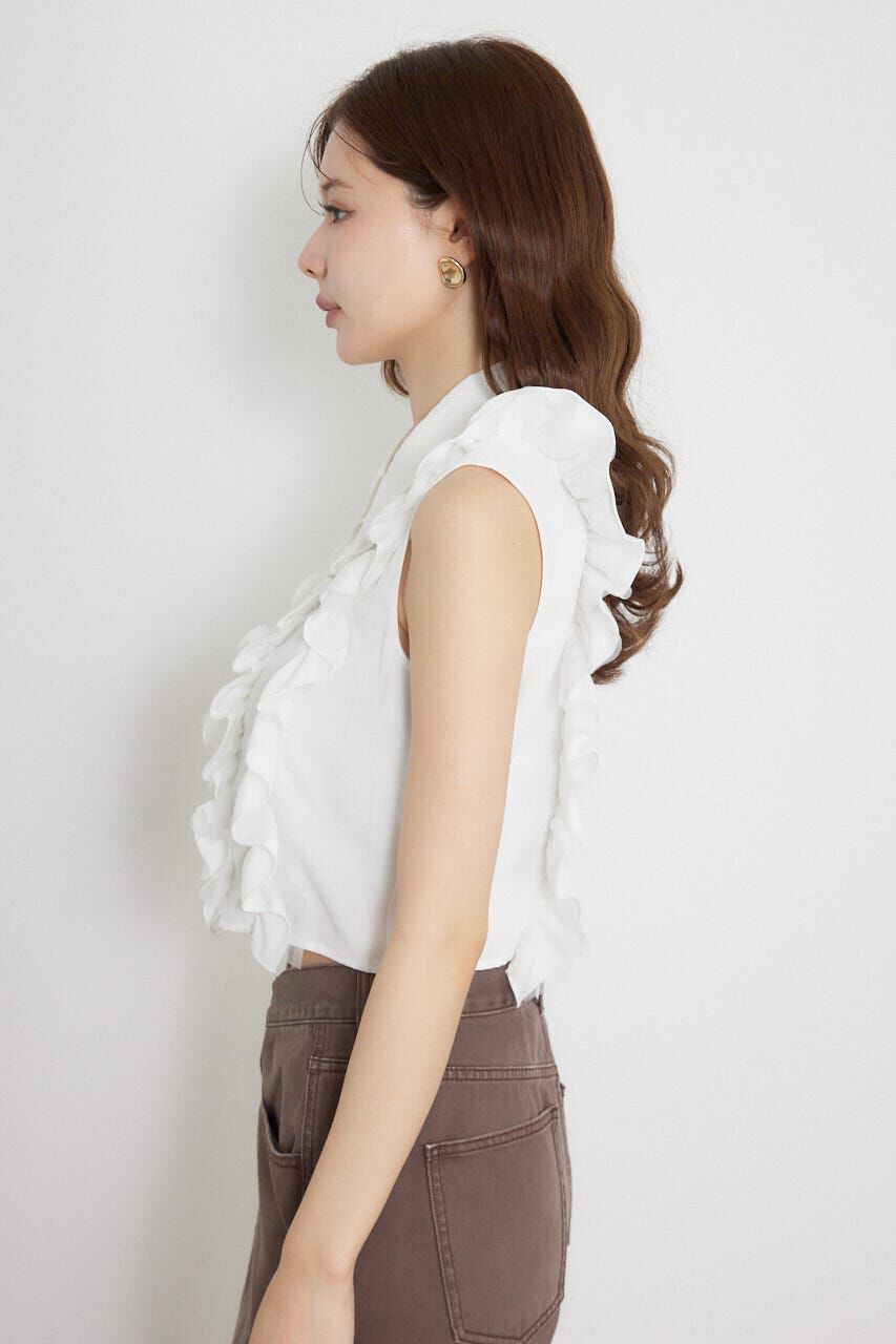 rienda「フリルデザインシャツ」|シャツ・ブラウス|