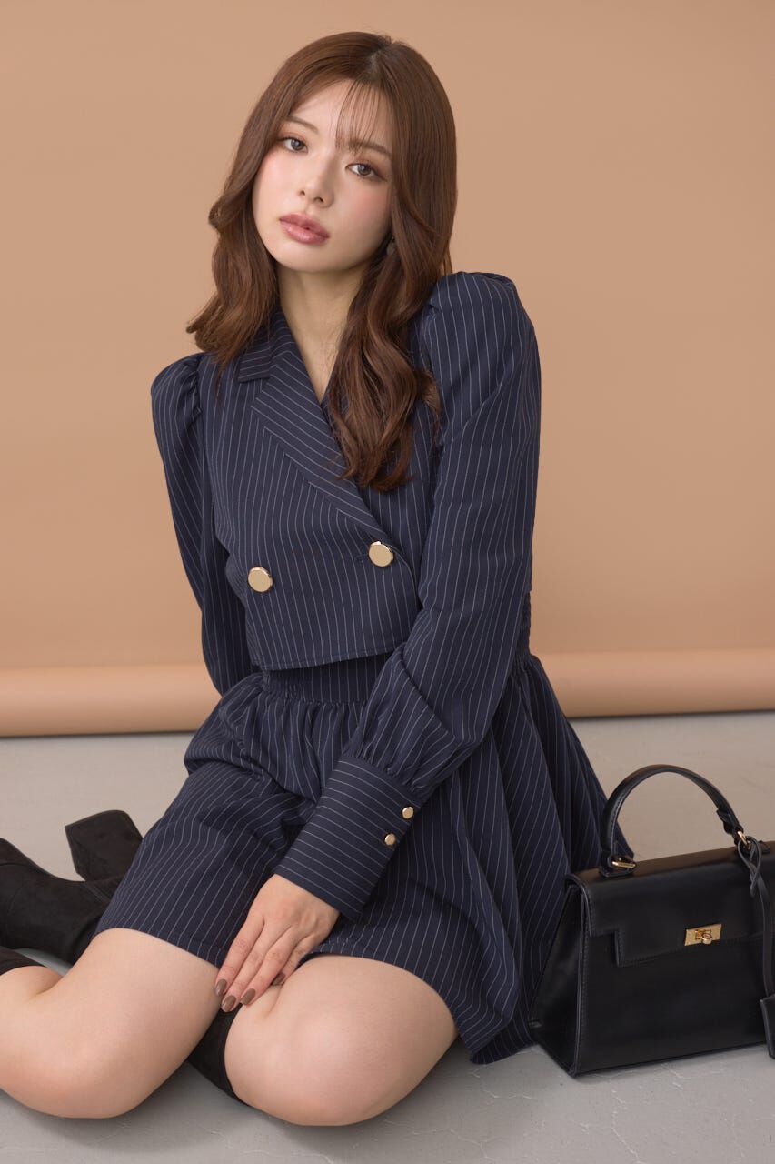 rienda「テーラードデザインミニワンピース」|ワンピース|NVY