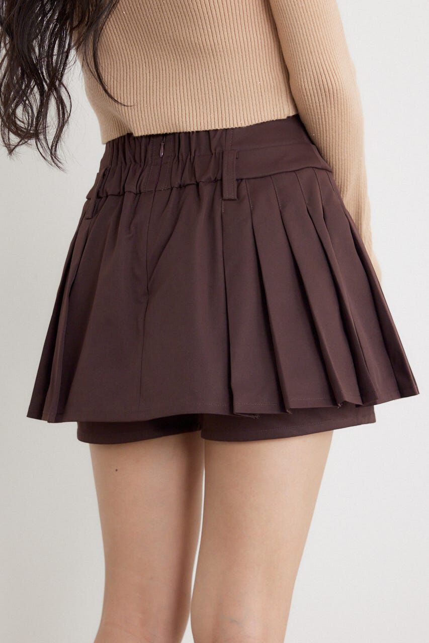 rienda「サイドプリーツロー切り替えミニスカート」|スカート|