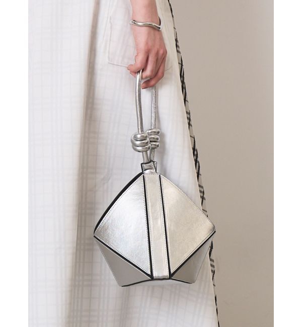 ELENDEEK「TRIANGLE 2WAY BAG」|ハンドバッグ|シルバー