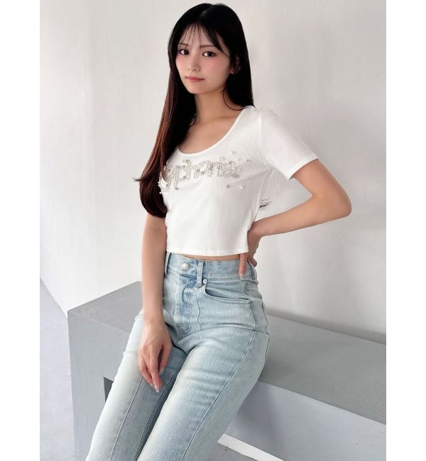 RESEXXY「デコラティブクロップドTシャツ」|Tシャツ・カットソー|