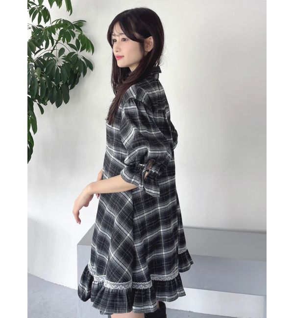 dazzlin「イレヘムティアードシャツミニワンピース」|ワンピース|