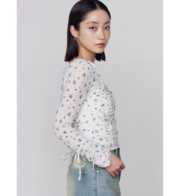 EMODA「フロントボタンギャザートップ」|Tシャツ・カットソー|
