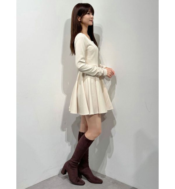 MERCURYDUO「ポンチアシメフレアミニワンピース」|ワンピース|