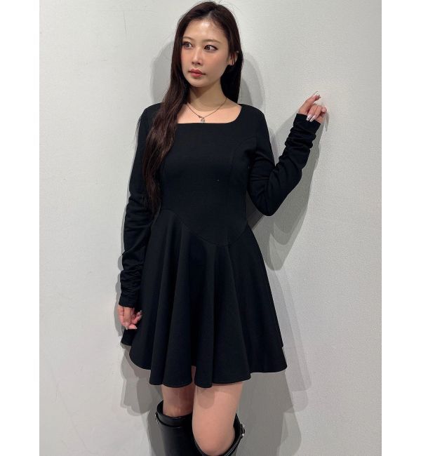 MERCURYDUO「ポンチアシメフレアミニワンピース」|ワンピース|