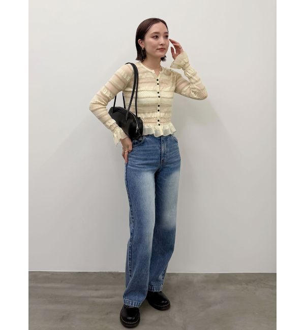 LAGUNAMOON「スリムストレートデニムパンツ」|デニム|
