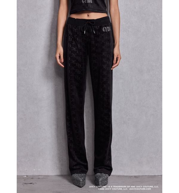 GYDA「GYDA&times;Juicy Couture GG JC Emboss Big Bling Velour Track Pants」|その他|
