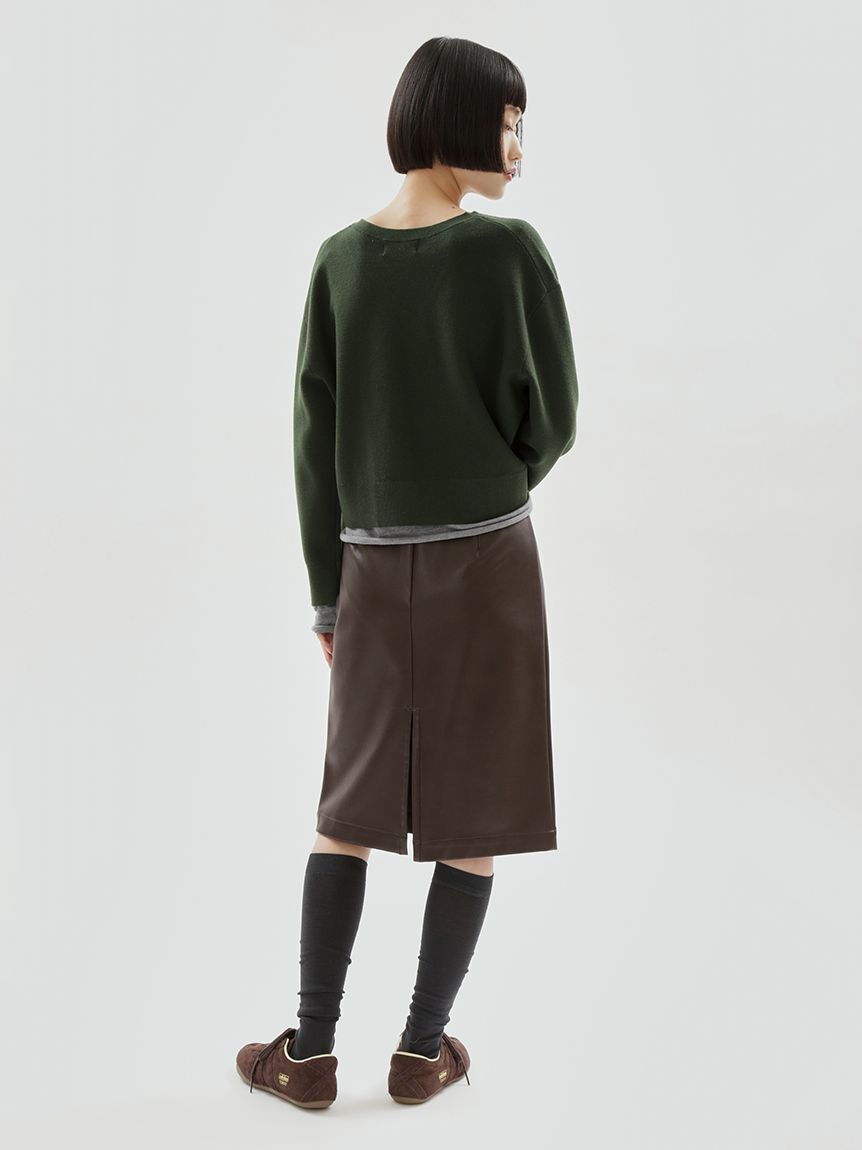 emmi atelier「ミディ丈レースレイヤードタイトスカート」|スカート|