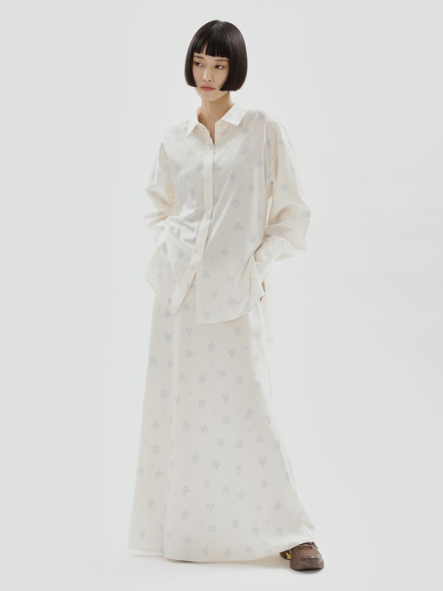 emmi atelier「フラワープリントナロースカート【セットアップ対応】」|スカート|